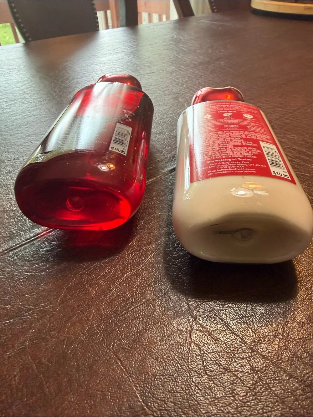 Bath & Body Works Japanese Cherry Blossom Scented Body Wash & Lotion - Red/White